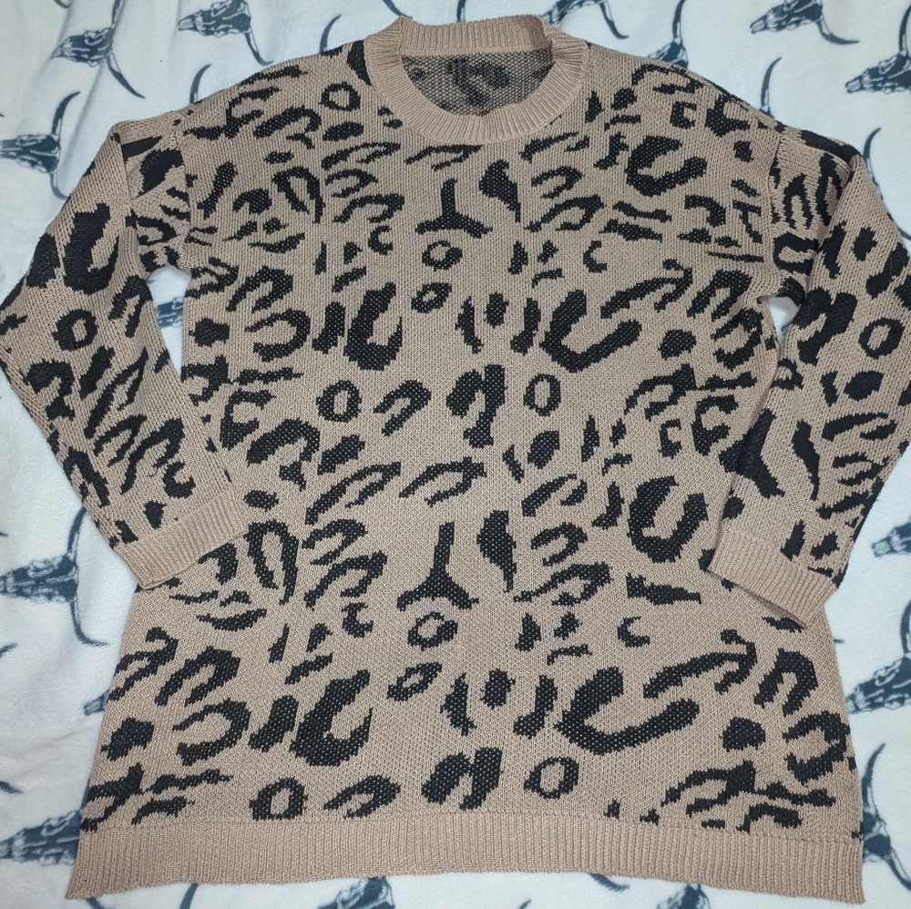 cheetah print sweater.